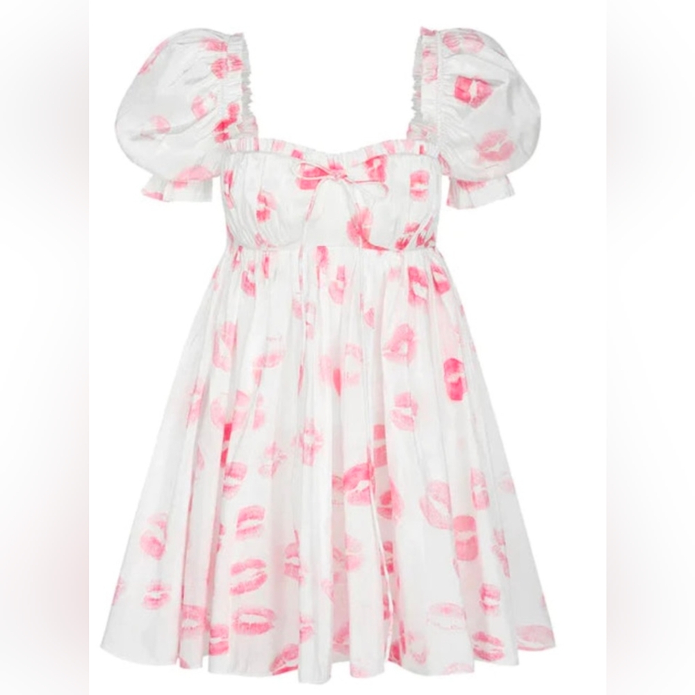 Selkie Pink and White Mini Dress